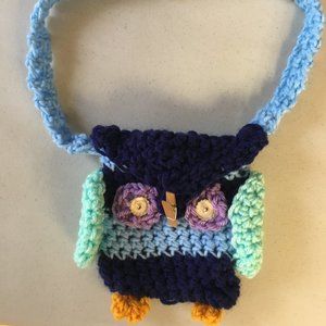 Crocheted owl cell phone holder!